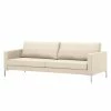 Fredriks Sofa Portobello (3-Sitzer) Echtleder - Echtleder Gad: Creme - Eckig