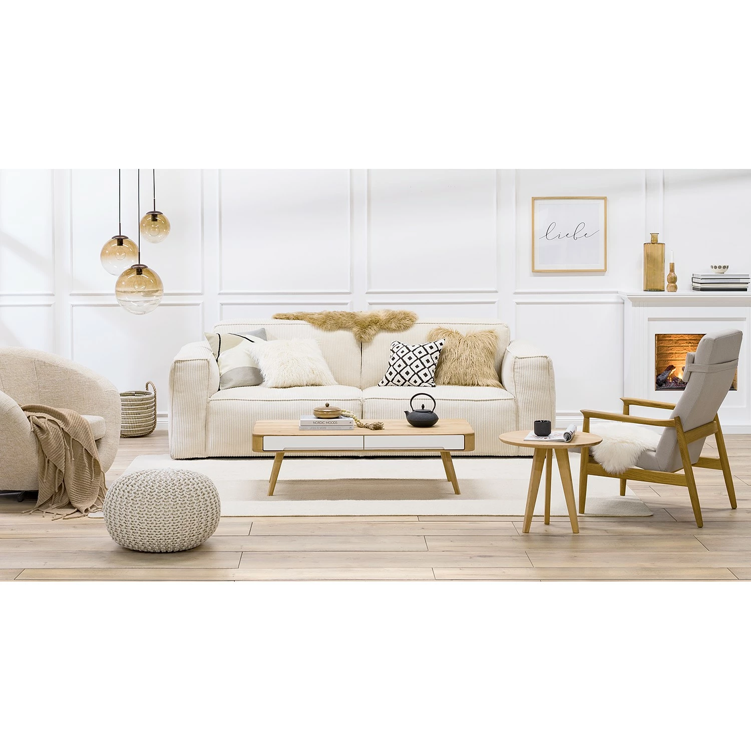 Studio Copenhagen Couchtisch Loca II - Wildeiche teilmassiv - Wildeiche / Weiß 2 Studio Copenhagen Couchtisch Loca II - Wildeiche teilmassiv - Wildeiche / Weiß – Bild 2