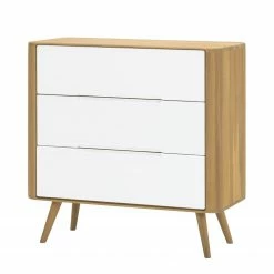 Studio Copenhagen Kommode Loca IV - Wildeiche teilmassiv - Weiß / Wildeiche