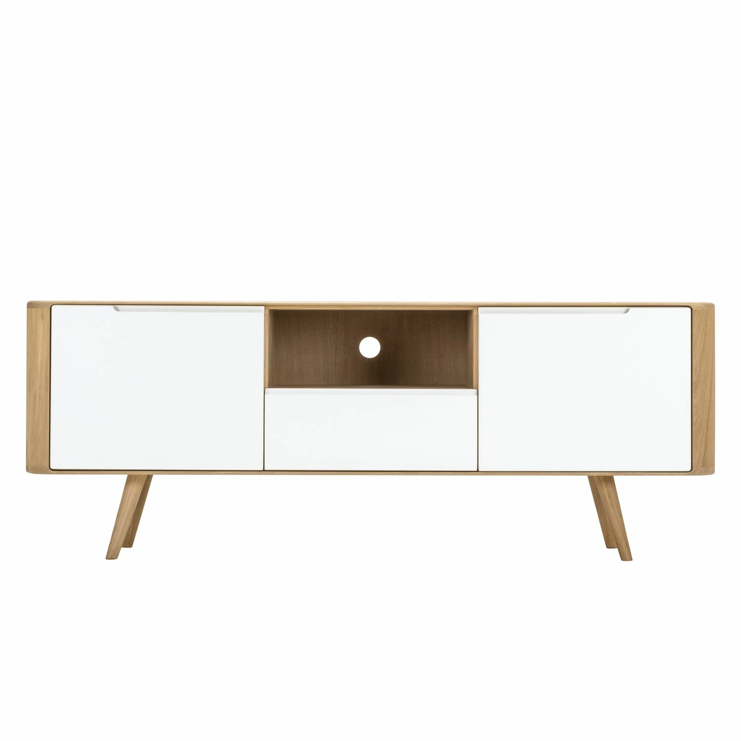 Studio Copenhagen TV-Lowboard Loca III - Weiß / Eiche 2 Studio Copenhagen TV-Lowboard Loca III - Weiß / Eiche – Bild 2