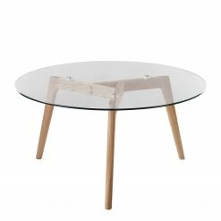 Mørteens Couchtisch Forsby - Glas / Eiche massiv -WOHNZIMMERMÖBEL Verkäufe 1000008509 210323 15100200006 DETAILS P000000001000008509