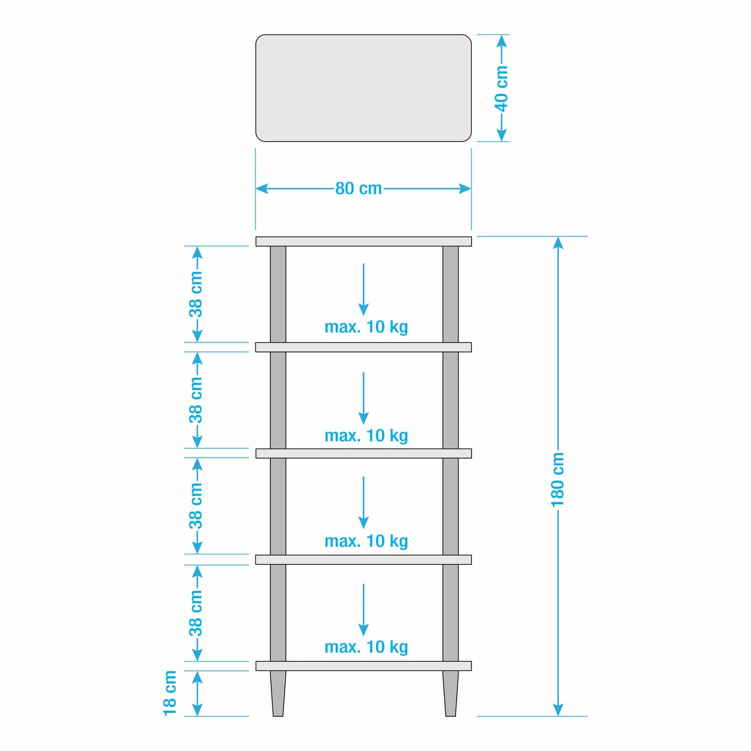 Mørteens Regal Opalanka - Eiche teilmassiv - Weiß / Eiche 9 Mørteens Regal Opalanka - Eiche teilmassiv - Weiß / Eiche – Bild 9