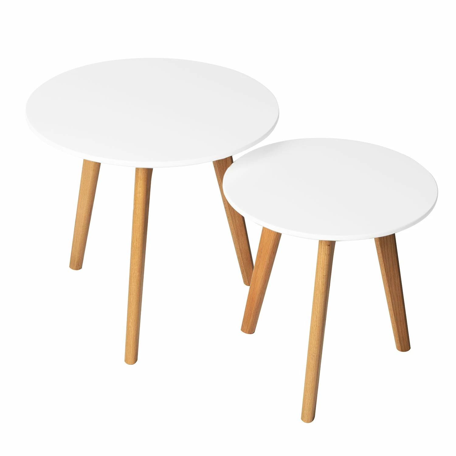 Mørteens Beistelltisch-Set Nilla I (2-teilig) - Eiche teilmassiv - Matt Weiß 7 Mørteens Beistelltisch-Set Nilla I (2-teilig) - Eiche teilmassiv - Matt Weiß – Bild 7