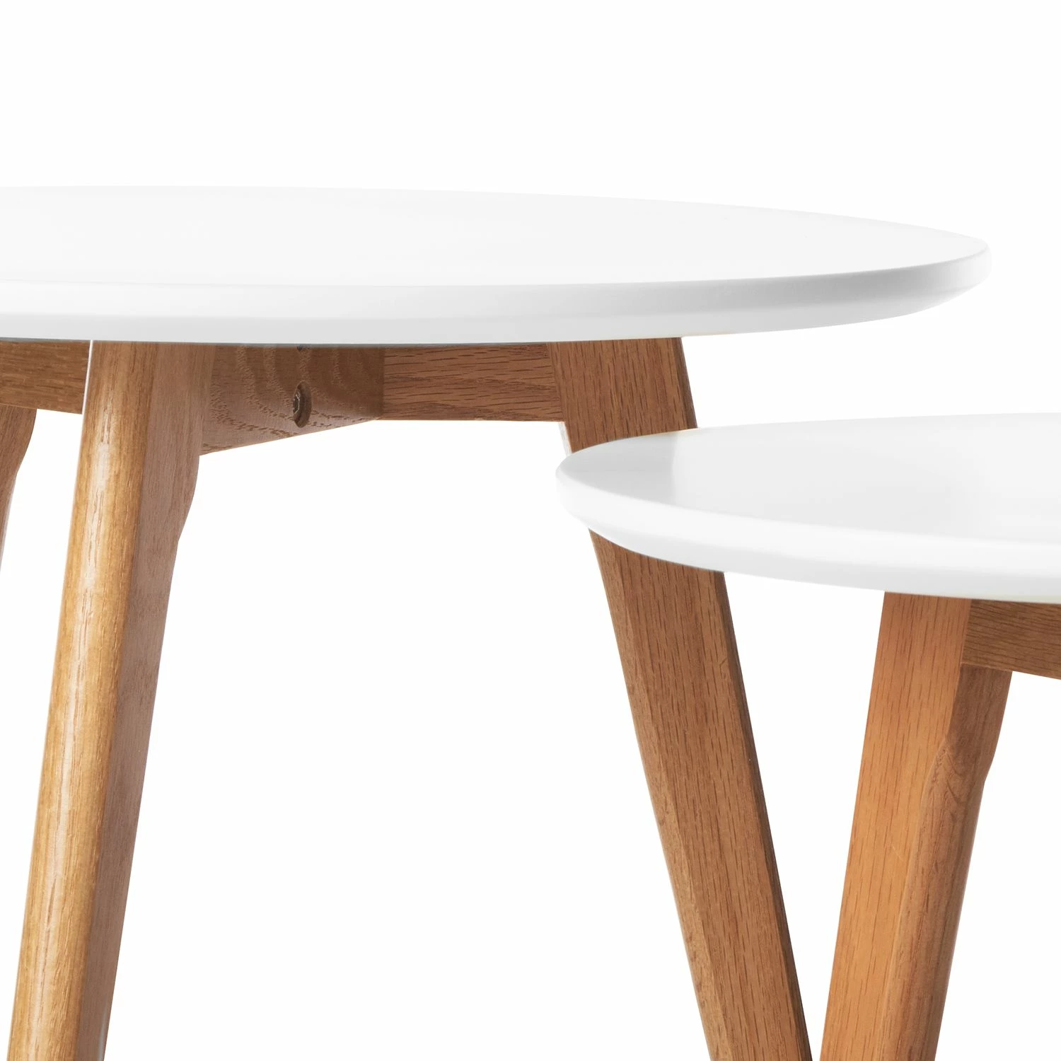 Mørteens Beistelltisch-Set Nilla I (2-teilig) - Eiche teilmassiv - Matt Weiß 8 Mørteens Beistelltisch-Set Nilla I (2-teilig) - Eiche teilmassiv - Matt Weiß – Bild 8