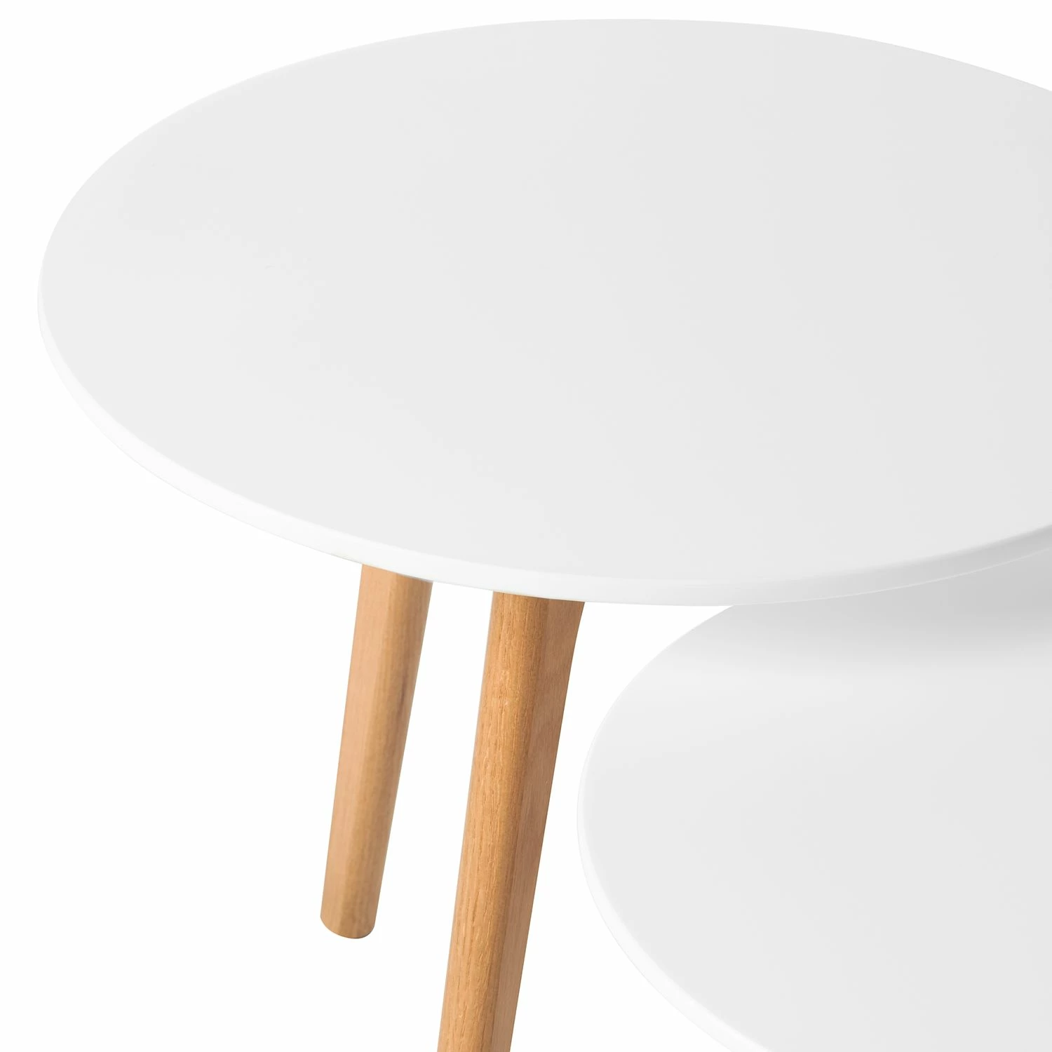 Mørteens Beistelltisch-Set Nilla I (2-teilig) - Eiche teilmassiv - Matt Weiß 9 Mørteens Beistelltisch-Set Nilla I (2-teilig) - Eiche teilmassiv - Matt Weiß – Bild 9