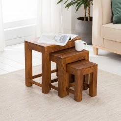 Ars Natura Beistelltisch Ohio (3er-Set) - Sheesham massiv -WOHNZIMMERMÖBEL Verkäufe 1000008721 210518 15225400008 DETAILS P000000001000008721