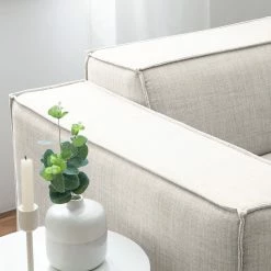 Sofa Kinx (2-Sitzer) Webstoff - Webstoff Milan: Altweiß - Keine Funktion -WOHNZIMMERMÖBEL Verkäufe 1000011646 180619 155723240 GALLERYIMAGES P000000001000011646