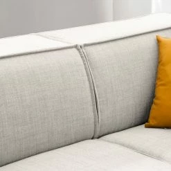 Sofa Kinx (2-Sitzer) Webstoff - Webstoff Milan: Altweiß - Keine Funktion -WOHNZIMMERMÖBEL Verkäufe 1000011646 180619 155723242 GALLERYIMAGES P000000001000011646