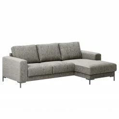 Fredriks Ecksofa Summer - Webstoff Madu: Hellgrau - Longchair davorstehend rechts - Ohne Schlaffunktion