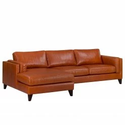 Ars Natura Ecksofa Clonee - Echtleder - Rehbraun - Longchair davorstehend links -WOHNZIMMERMÖBEL Verkäufe 1000015039 210902 06235400018 DETAILS P000000001000015039
