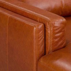 Ars Natura Ecksofa Clonee - Echtleder - Rehbraun - Longchair davorstehend links -WOHNZIMMERMÖBEL Verkäufe 1000015039 210902 06235400019 DETAILS P000000001000015039