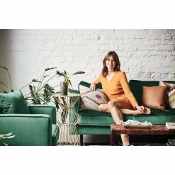 Eva Padberg Collection Sofa Edina Samt (3-Sitzer) - Meeresgrün -WOHNZIMMERMÖBEL Verkäufe 1000015128 190524 11451500015 MOOD GALLERYIMAGES P000000001000015128 mood