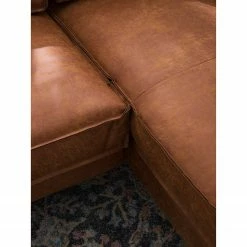Ars manufacti Ecksofa FORT DODGE - Antiklederlook - Microfaser Yaka: Cognac - Longchair davorstehend rechts - Ohne Schlaffunktion -WOHNZIMMERMÖBEL Verkäufe 1000015488 201127 16484700126 DETAILS P000000001000015488