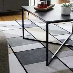 Fredriks Couchtisch Katori II - Glas / Metall - Marmor Schwarz Dekor / Schwarz -WOHNZIMMERMÖBEL Verkäufe 1000015760 181026 16371511 MOOD GALLERYIMAGES P000000001000015760 mood