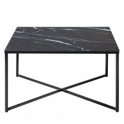 Fredriks Couchtisch Katori II - Glas / Metall - Marmor Schwarz Dekor / Schwarz -WOHNZIMMERMÖBEL Verkäufe 1000015760 200406 19083900002 DETAILS P000000001000015760