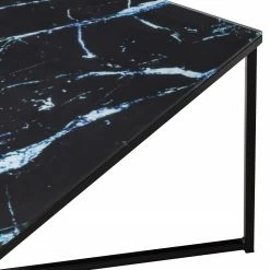 Fredriks Couchtisch Katori II - Glas / Metall - Marmor Schwarz Dekor / Schwarz -WOHNZIMMERMÖBEL Verkäufe 1000015760 200406 19084300006 DETAILS P000000001000015760