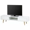 Mørteens TV-Lowboard Roskilde - Esche teilmassiv - Weiß