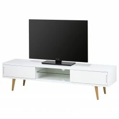 Mørteens TV-Lowboard Roskilde - Esche teilmassiv - Weiß