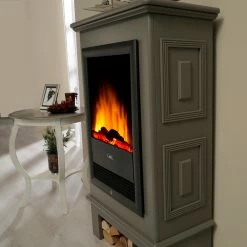 Montreux Elektrokamin Waldhof - Tulpenbaumholz teilmassiv - Grau -WOHNZIMMERMÖBEL Verkäufe 1000017447 220614 060 DETAILS P000000001000017447