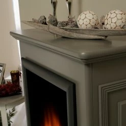 Montreux Elektrokamin Waldhof - Tulpenbaumholz teilmassiv - Grau -WOHNZIMMERMÖBEL Verkäufe 1000017447 220614 070 DETAILS P000000001000017447