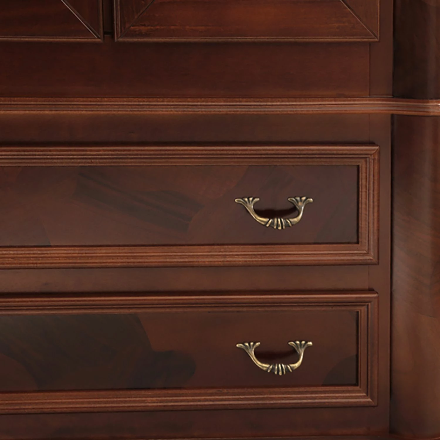 Montreux Vitrine Pevy - Ayous teilmassiv - Antikbraun 7 Montreux Vitrine Pevy - Ayous teilmassiv - Antikbraun – Bild 7