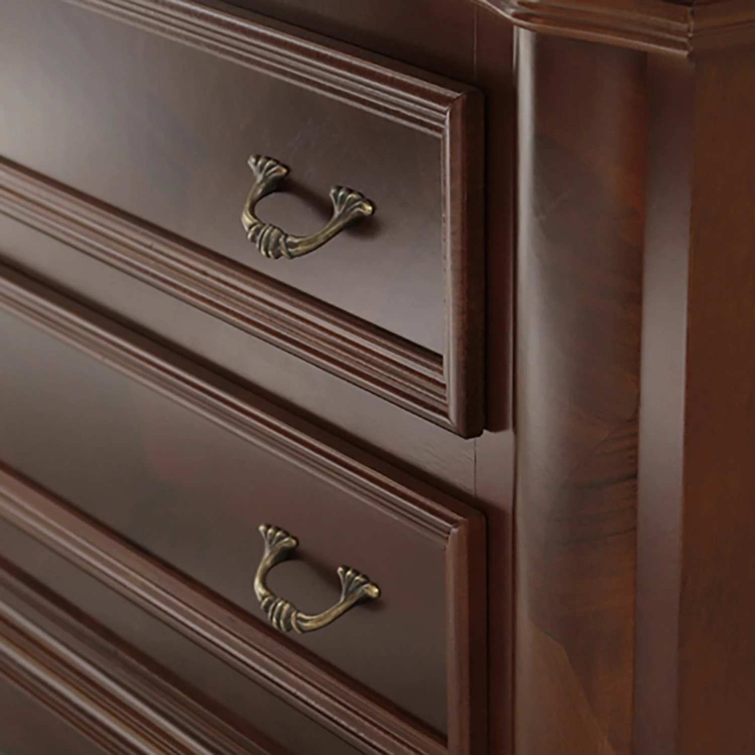 Montreux Vitrine Pevy - Ayous teilmassiv - Antikbraun 10 Montreux Vitrine Pevy - Ayous teilmassiv - Antikbraun – Bild 10