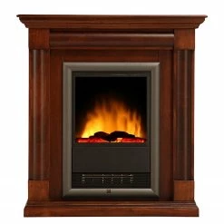 Montreux Elektrokamin Lomba - Nußbaumfarbig antik mit Wurzelfurnier -WOHNZIMMERMÖBEL Verkäufe 1000017563 220614 030 DETAILS P000000001000017563