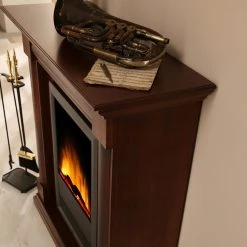 Montreux Elektrokamin Lomba - Nußbaumfarbig antik mit Wurzelfurnier -WOHNZIMMERMÖBEL Verkäufe 1000017563 220614 050 DETAILS P000000001000017563