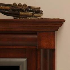 Montreux Elektrokamin Lomba - Nußbaumfarbig antik mit Wurzelfurnier -WOHNZIMMERMÖBEL Verkäufe 1000017563 220614 051 DETAILS P000000001000017563