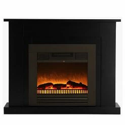 Montreux Elektrokamin Shanghai - schwarz seidenmatt lackiert, anthrazit -WOHNZIMMERMÖBEL Verkäufe 1000017582 220614 030 DETAILS P000000001000017582