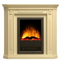 Montreux Elektro-Eckkamin Neptun - Cremeweiß