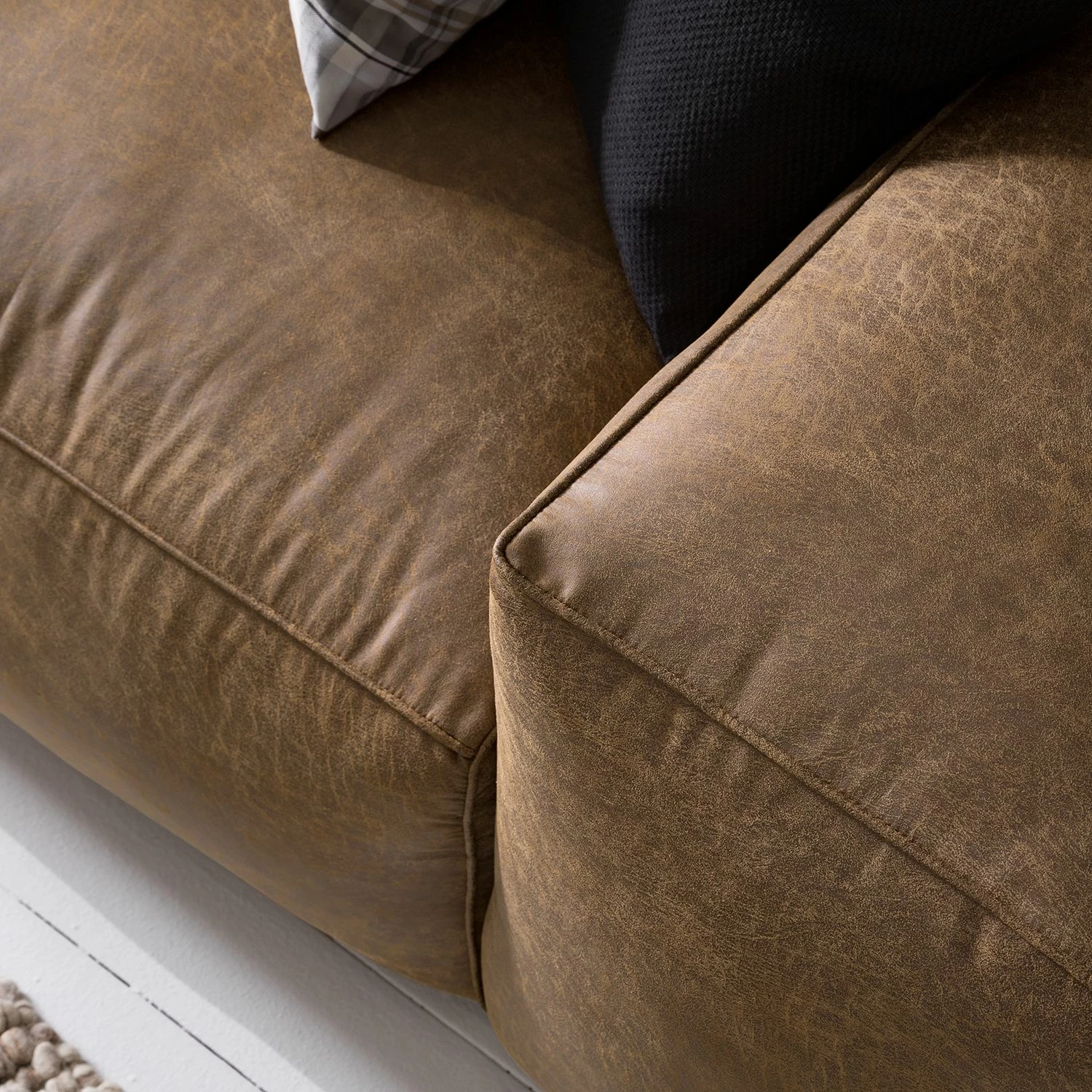 Ars manufacti Bigsofa Manchester Antiklederlook - Camel 7 Ars manufacti Bigsofa Manchester Antiklederlook - Camel – Bild 7