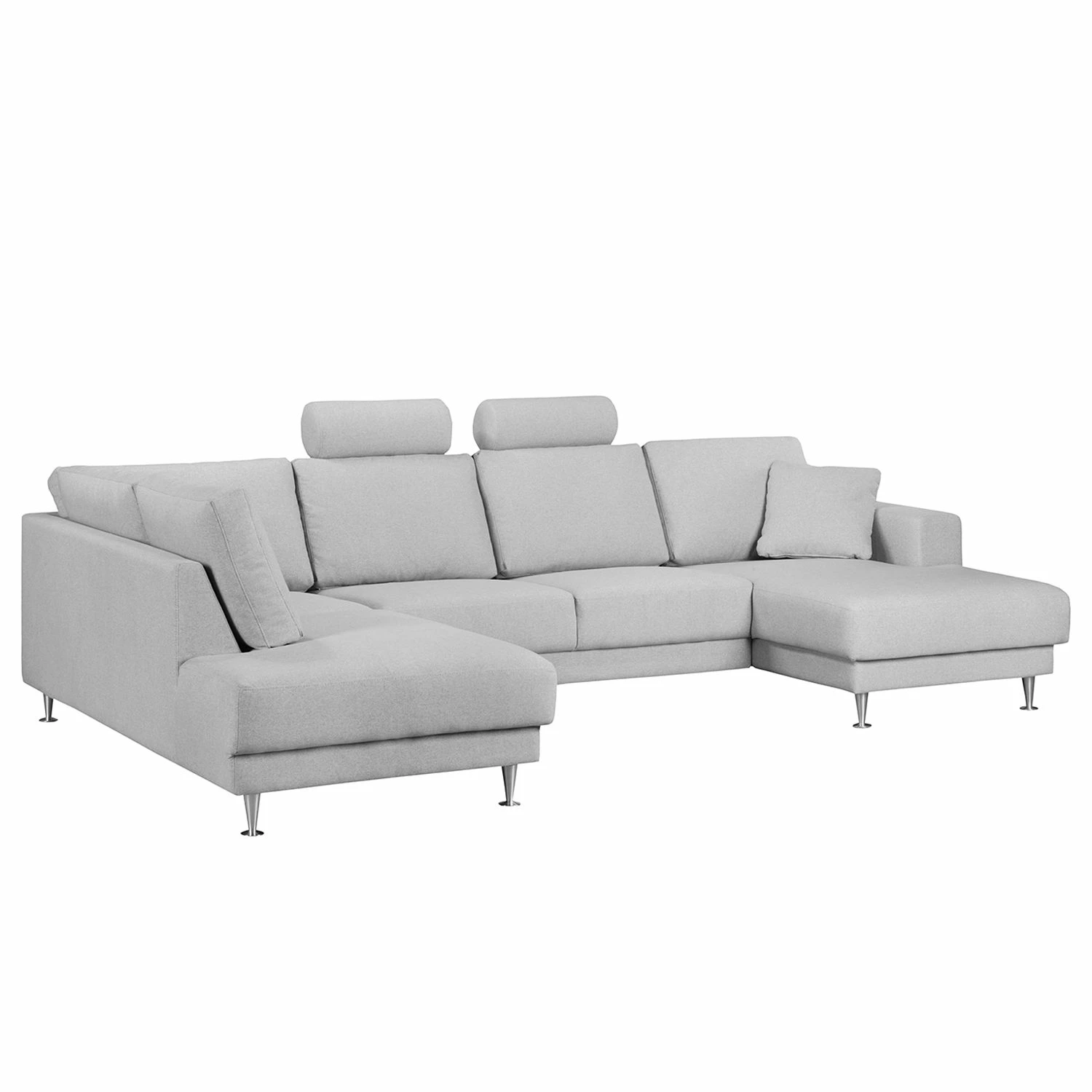 Fredriks Wohnlandschaft Arietta I Webstoff - Platingrau - Longchair davorstehend rechts / Ottomane links 7 Fredriks Wohnlandschaft Arietta I Webstoff - Platingrau - Longchair davorstehend rechts / Ottomane links – Bild 7