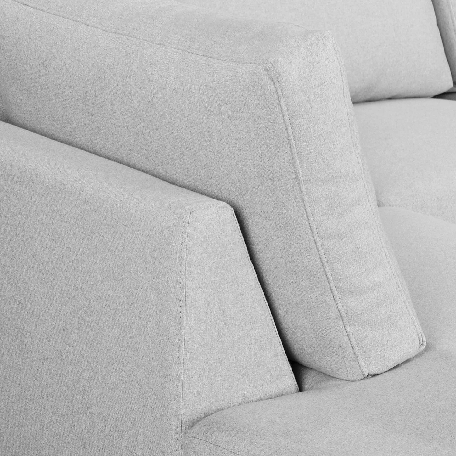 Fredriks Wohnlandschaft Arietta I Webstoff - Platingrau - Longchair davorstehend rechts / Ottomane links 10 Fredriks Wohnlandschaft Arietta I Webstoff - Platingrau - Longchair davorstehend rechts / Ottomane links – Bild 10