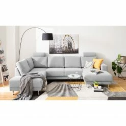 Fredriks Wohnlandschaft Arietta I Webstoff - Platingrau - Longchair davorstehend rechts / Ottomane links 25 Fredriks Wohnlandschaft Arietta I Webstoff - Platingrau - Longchair davorstehend rechts / Ottomane links -WOHNZIMMERMÖBEL Verkäufe 1000021419 180629 09084245 MOOD GALLERYIMAGES P000000001000021419 mood