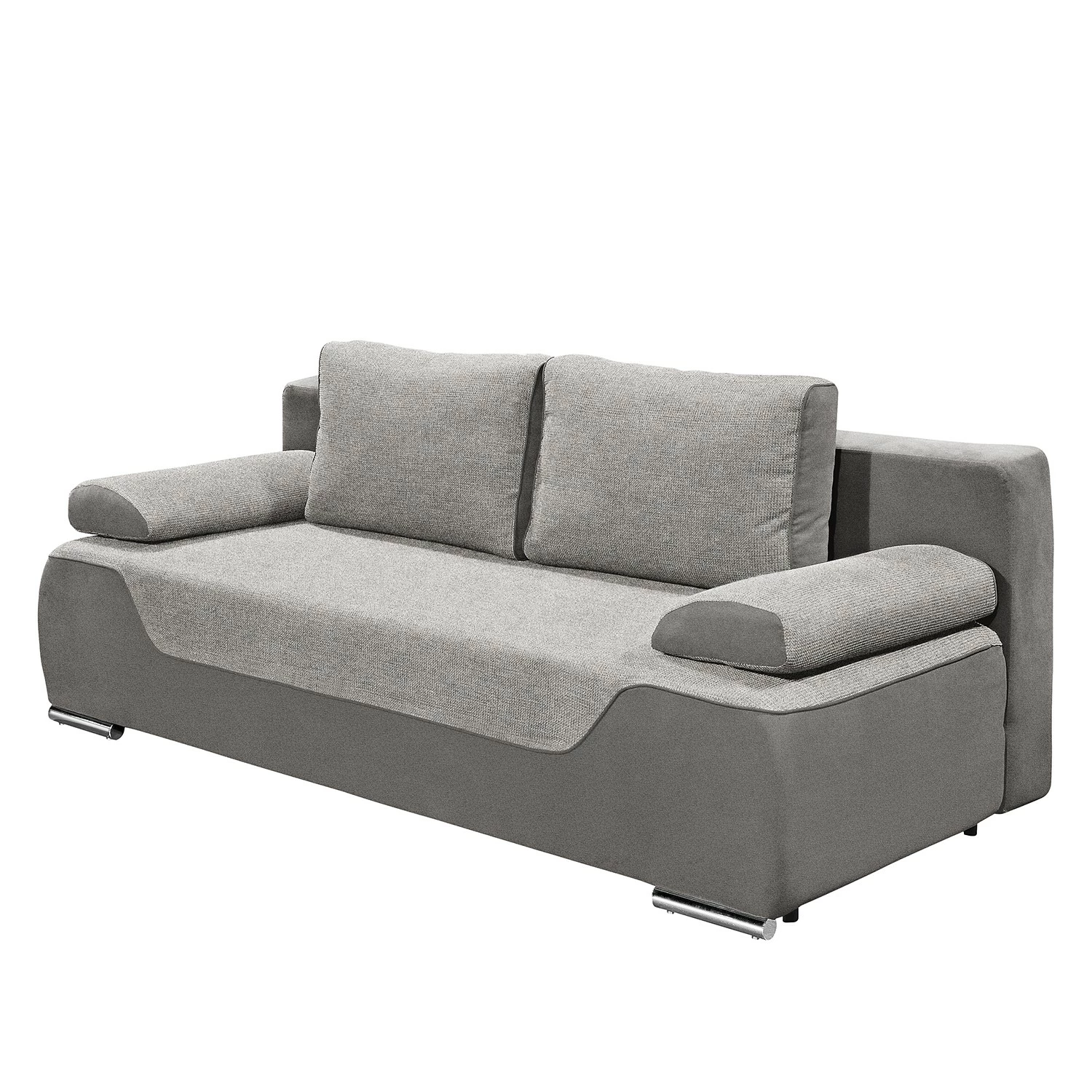 Fredriks Dauerschlafsofa Trepang - Strukturstoff / Flachgewebe - Grau / Hellgrau 1 Fredriks Dauerschlafsofa Trepang - Strukturstoff / Flachgewebe - Grau / Hellgrau