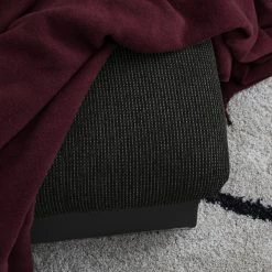 Fredriks Wohnlandschaft Puntiro I - Kunstleder Lilo / Strukturstoff Satur: Schwarz / Anthrazit - Longchair davorstehend links / Ottomane rechts -WOHNZIMMERMÖBEL Verkäufe 1000021540 210614 18402100135 DETAILS P000000001000021540