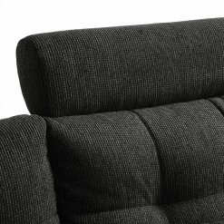 Fredriks Wohnlandschaft Puntiro I - Kunstleder Lilo / Strukturstoff Satur: Schwarz / Anthrazit - Longchair davorstehend links / Ottomane rechts -WOHNZIMMERMÖBEL Verkäufe 1000021540 210614 18402100138 DETAILS P000000001000021540