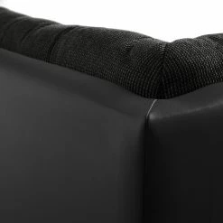 Fredriks Wohnlandschaft Puntiro I - Kunstleder Lilo / Strukturstoff Satur: Schwarz / Anthrazit - Longchair davorstehend links / Ottomane rechts -WOHNZIMMERMÖBEL Verkäufe 1000021540 210614 18402100144 DETAILS P000000001000021540