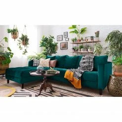 Jack & Alice Ecksofa Elnora - Türkis - Ottomane davorstehend links - Ohne Hocker -WOHNZIMMERMÖBEL Verkäufe 1000022189 181114 11415307 MOOD GALLERYIMAGES P000000001000022189 mood