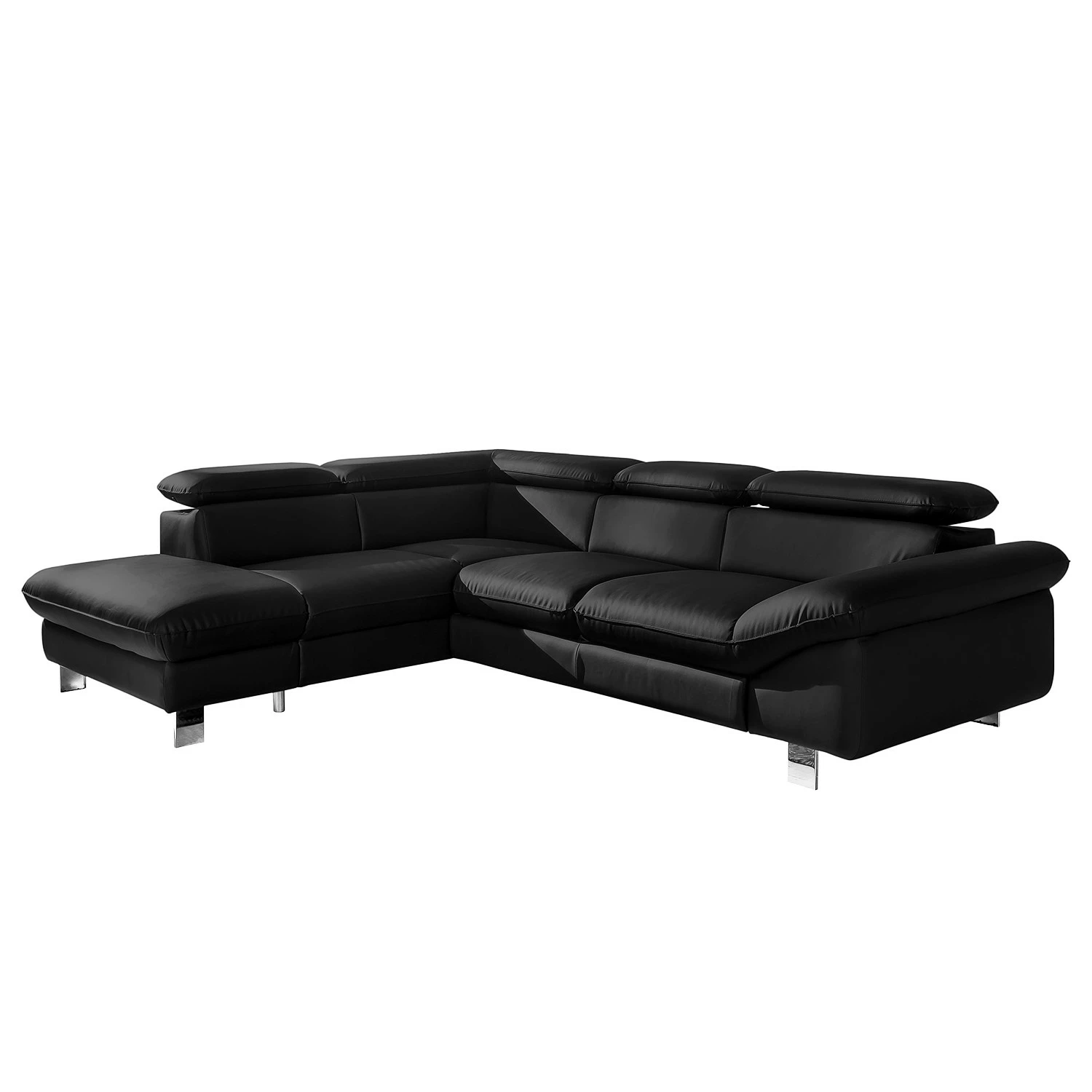 Cotta Ecksofa Waiho II Echtleder - Schwarz - Longchair davorstehend links - Mit Schlaffunktion 1 Cotta Ecksofa Waiho II Echtleder - Schwarz - Longchair davorstehend links - Mit Schlaffunktion