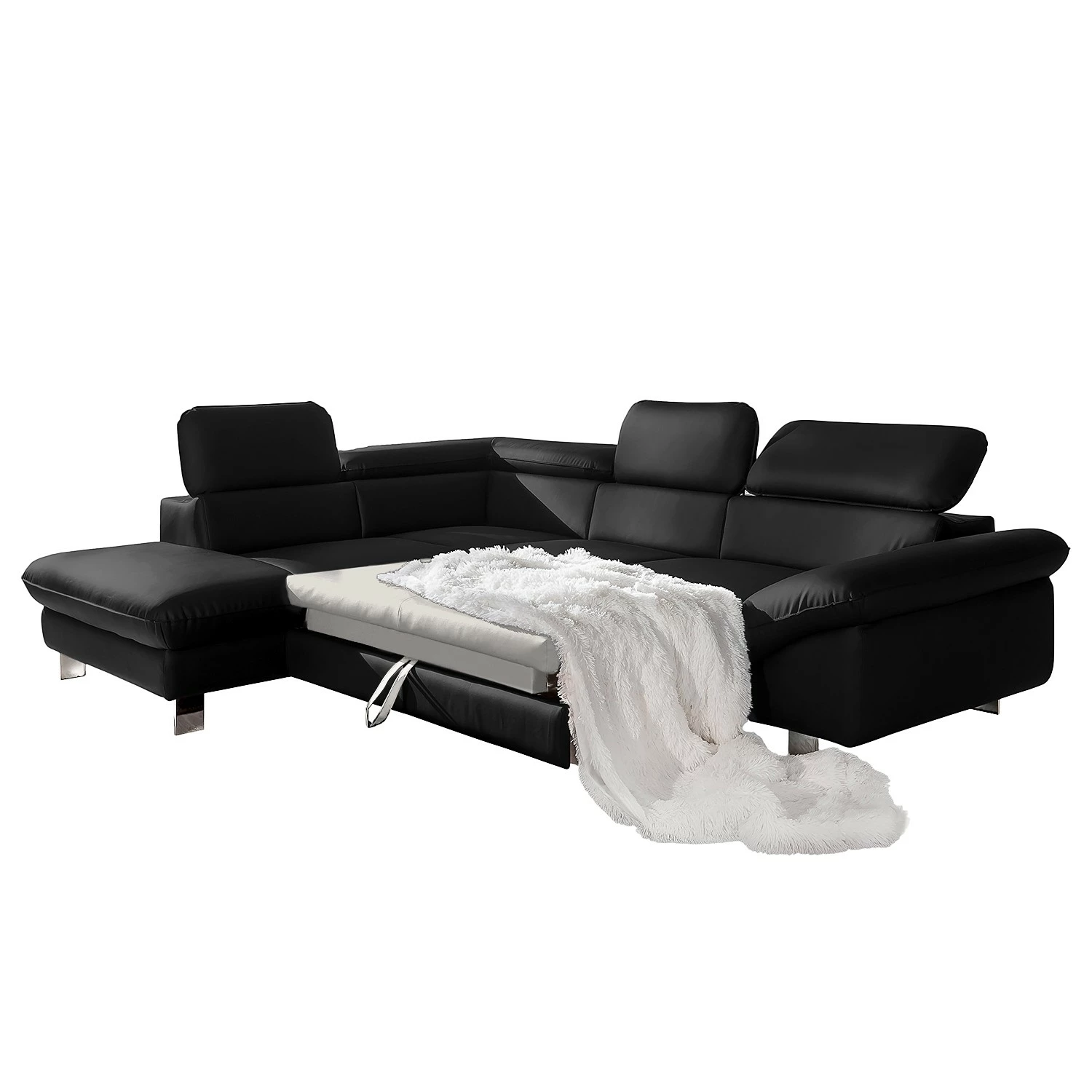 Cotta Ecksofa Waiho II Echtleder - Schwarz - Longchair davorstehend links - Mit Schlaffunktion 6 Cotta Ecksofa Waiho II Echtleder - Schwarz - Longchair davorstehend links - Mit Schlaffunktion – Bild 6