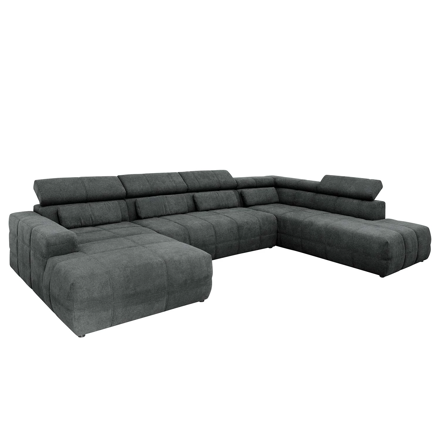 Fredriks Wohnlandschaft Freetown - Microfaser - Dunkelgrau - Longchair davorstehend links / Ottomane rechts 3 Fredriks Wohnlandschaft Freetown - Microfaser - Dunkelgrau - Longchair davorstehend links / Ottomane rechts – Bild 3