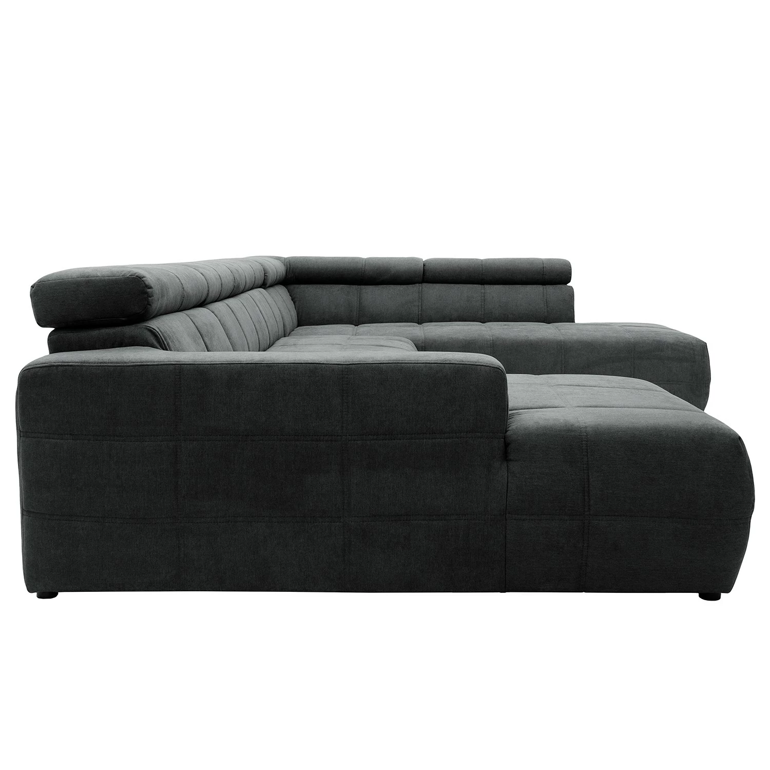 Fredriks Wohnlandschaft Freetown - Microfaser - Dunkelgrau - Longchair davorstehend links / Ottomane rechts 5 Fredriks Wohnlandschaft Freetown - Microfaser - Dunkelgrau - Longchair davorstehend links / Ottomane rechts – Bild 5
