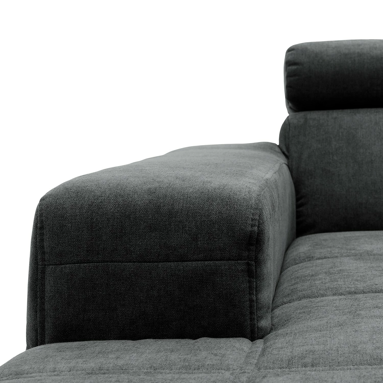 Fredriks Wohnlandschaft Freetown - Microfaser - Dunkelgrau - Longchair davorstehend links / Ottomane rechts 13 Fredriks Wohnlandschaft Freetown - Microfaser - Dunkelgrau - Longchair davorstehend links / Ottomane rechts – Bild 13