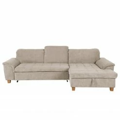 Ars Natura Ecksofa Charlo Microfaser - Cappuccino - Longchair davorstehend rechts - Mit Schlaffunktion -WOHNZIMMERMÖBEL Verkäufe 1000029556 220802 070 DETAILS P000000001000029556
