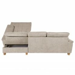 Ars Natura Ecksofa Charlo Microfaser - Cappuccino - Longchair davorstehend rechts - Mit Schlaffunktion -WOHNZIMMERMÖBEL Verkäufe 1000029556 220802 110 DETAILS P000000001000029556