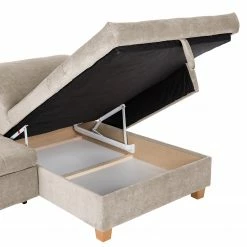 Ars Natura Ecksofa Charlo Microfaser - Cappuccino - Longchair davorstehend rechts - Mit Schlaffunktion -WOHNZIMMERMÖBEL Verkäufe 1000029556 220802 200 DETAILS P000000001000029556