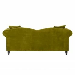 Jack & Alice Sofa York (3-Sitzer) Samt - Stoff Chepi: Olivgrün -WOHNZIMMERMÖBEL Verkäufe 1000031012 200619 10053400012 DETAILS P000000001000031012