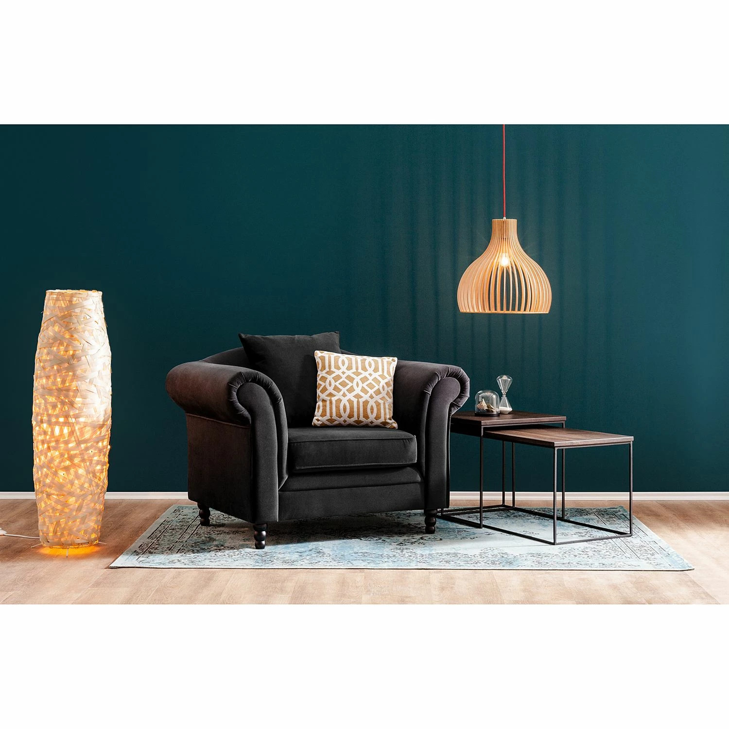 Jack & Alice Sessel York - Samt - Schwarz 2 Jack & Alice Sessel York - Samt - Schwarz – Bild 2